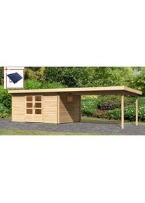 Woodfeeling , Gartenhaus »Trittau 5«, mit Anbaudach , naturbelassen