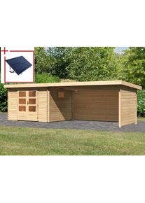 Woodfeeling , Gartenhaus »Trittau 3«, mit Anbaudach , naturbelassen