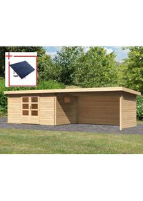 Woodfeeling , Gartenhaus »Trittau 5«, mit Anbaudach , naturbelassen
