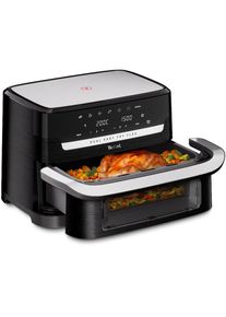 Tefal , Heißluftfritteuse »EY9228 Easy Fry Flex«, 2700 W, 7 voreingestellte Programme, zeit- und energiesparend, EY9228 , Schwarz/Edelstahl