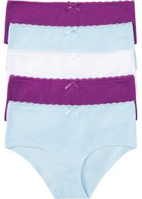 Hipster (set van 5) met biologisch katoen - paars - maat 56/58 (3XL) - met katoen - bonprix