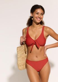 Bikini (2-dlg. set) met strikkoord - bruin - maat 50 - bonprix