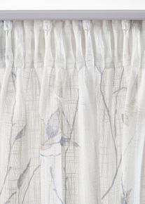 Gardin med grener og resirkulert polyester (1 stk.), hvit, størrelse 145x135 cm, bonprix