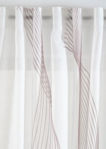 Gardin med bølge-print (1-pack), hvit, størrelse 175x135 cm, bonprix