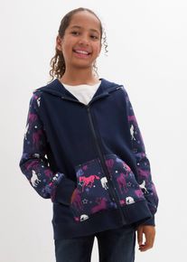 Felpa con zip, Blu, Taglia 116/122, bonprix