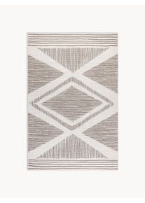 ELLE Decoration Alfombra reversible de pelo corto para interior/exterior Rhombus Beige An 80 x L 150 cm