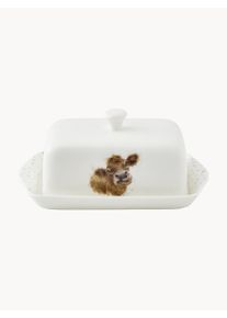 Wrendale Designs Mantequillera de porcelana fina Wrendale Designs Blanco An 18 x Al 8 cm