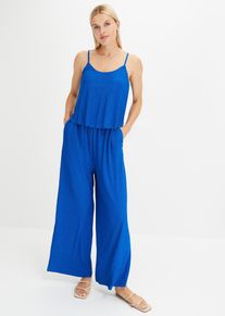 Jerseyplisee-Jumpsuit, blau, Größe 44/46 (L), bonprix