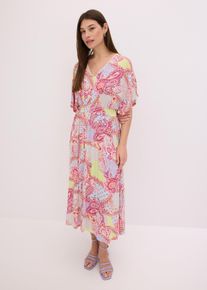 Jerseykleid mit Spitze aus softem Viskose-Mix, pink, Größe 36/38 (S), Viskose, bonprix