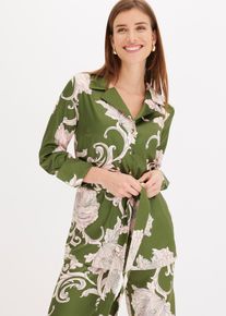 Bluse aus fließendem Satin, grün, Größe 50, Satin, bonprix
