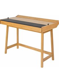 WOODMAN Bureau Brompton in scandinavisch design, frame van massief eiken bureaus beige