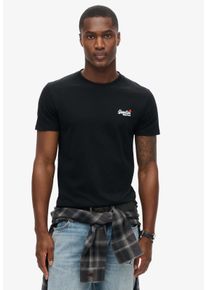 Superdry Shirt met ronde hals ESSENTIAL CONTRAST EMB TEE heren ronde hals maat XL zwart