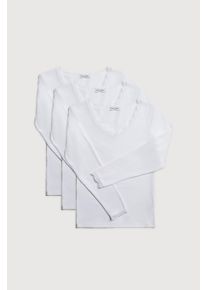 YSABEL MORA Shirt met lange mouwen BASIC COLLECTION COTTON WITH LACE het perfecte basic longsleeve voor elke dag (Set van 3) dames loungewear maat XL