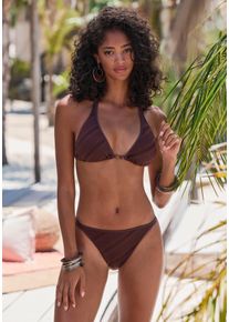 s.Oliver RED LABEL Beachwear Triangelbikini Naila met structuur (set) dames triangelbikini's maat C/D bruin