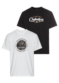 Quiksilver T-shirt FLYING DISC UNDERTO SHORT SLEEVE PACK YM (2-delig) heren t-shirts maat L wit