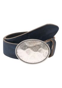 RETTUNGSRING by showroom 019° RETTUNGSRING by showroom 019° Leren riem met gesp in vintage-look unisex riemen maat 100 blauw