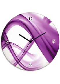 Artland Wandklok Abstracte compositie (violet) optioneel verkrijgbaar met kwarts- of radiografisch uurwerk, geruisloos zonder tikkend geluid klokken