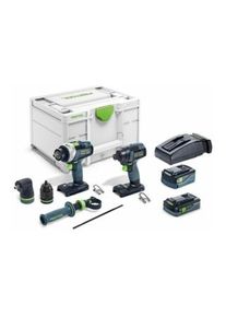 FESTOOL Set avvitatore e trapano a batteria TID 18 5,0/4,0-Set TPC 18/4