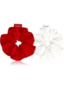 GLOV Satin Scrunchies S elastici per capelli Red/Beige 2 pz