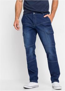 Regular Fit Cargo Stretch Jeans Straight - bl&aring; - storlek 54 - bonprix