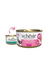 12x70 g Schesir Cat Thunfisch mit Schinken in Brühe