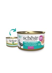 12x70 g Schesir Cat Thunfisch mit Goldbrasse in Brühe