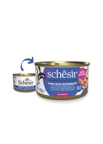 12x85 g Schesir Cat Complete Thunfisch mit Sardellen in Brühe