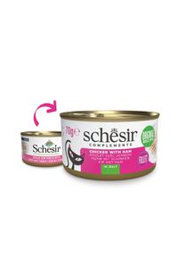 12x70 g Schesir Cat Huhn mit Schinken in Jelly