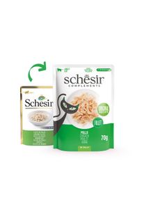 12x70 g Schesir Cat Huhn in Jelly