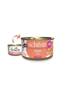 12x85 g Schesir Cat Complete Lachs in Brühe