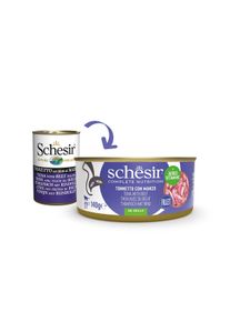 8x140 g Schesir Cat Complete Thunfisch mit Rind in Jelly