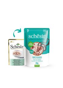 12x85 g Schesir Cat Complete Thunfisch mit Goldbrasse in Jelly