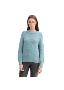 Tom Tailor Denim , Strickpullover, mit Ottoman Struktur , tourmaline , XS (34) , XS (34) , Strickpullover von Tom Tailor Denim