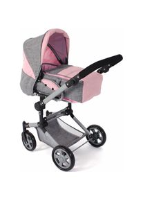 Bayer Chic 2000 CHIC2000, Kombi-Puppenwagen &raquo;Jara, Melange Rosa&laquo; zusammenklappbar, Melange Rosa, Kombi-Puppenwagen