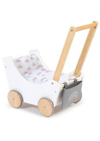 Musterkind , Puppenwagen &raquo;Barlia, wei&szlig;/natur&laquo;, wei&szlig;/natur, Puppenwagen