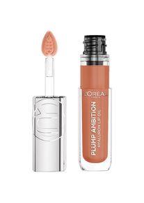 L'ORÉAL PARIS , Lipgloss »Plump Ambition Hyaluron Lip Oil«, mit Hyaluron , Latte Glace , Plump Ambition Hyaluron Lip Oil in 101 Cristal Clear