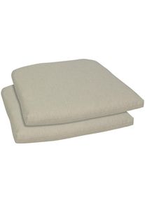 GO-DE , Sitzkissen »Selina«, 2er Set, 45/46x40 cm , beige , B/L: 40 cm x 45 cm