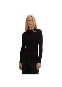 Tom Tailor Denim , Strickpullover, mit Stehkragen , deep black , XXL (44) , XXL (44) , Rippstrick-Pulli für Damen von Tom Tailor Denim