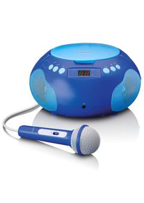 Lenco , CD-Radiorecorder »SCD-620BU - Kinder CD-Player Radio Mikrofon« , blau , Inklusive Blatt mit Stickern