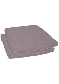 GO-DE , Sitzkissen »Selina«, 2er Set, 45/46x40 cm , beige , B/L: 40 cm x 45 cm