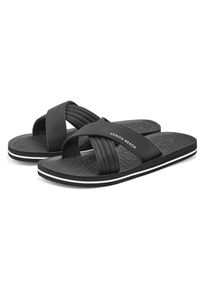 Venice Beach , Badepantolette »Pantolette«, Badeschuh, offener Schuh, Unisex VEGAN , schwarz , 45 , 45 , Sportive Pantolette mit überkreuzten Riemen