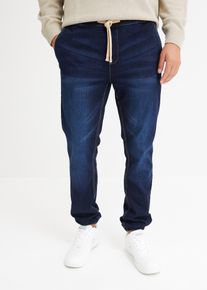 Jeans elasticizzati con elastico in vita regular fit tapered, Blu, Taglia 52, bonprix