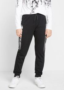Pantaloni da jogging in misto cotone morbido, Nero, Taglia 164/170, bonprix