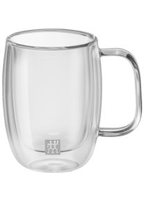 Zwilling Sorrento Plus Espresso Dopio Glas mit Henkel 2er Set, Tasse, Transparent