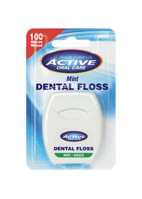 Beauty Formulas, Zahnseide, Active Oral Care - Dental Floss Waxed Floss Mint 100 (100 m)
