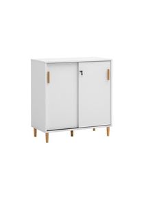 Tchibo - Aktenschrank »Torge« - 80,1x38,2x84,8cm - braun - Holz / Eschen-Massivholz / Metall