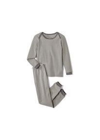 Tchibo - Interlock-Pyjama - Unisex - Gr. 86/92 - dunkelgrau/gestreift