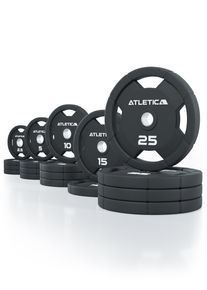 Piastre in gomma 4H | Set da 200kg | Dischi per bilanciere gommati