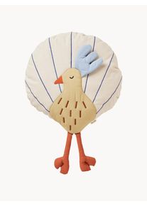 Ferm Living Kids Cojín peluche de algodón ecológico Peacock Colorido Algodón, Algodón orgánico An 41 x L 56 cm