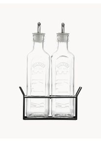 Kilner Aceitera y vinagrera Retro, 3 pzas. Transparente Capacidad: 600 ml